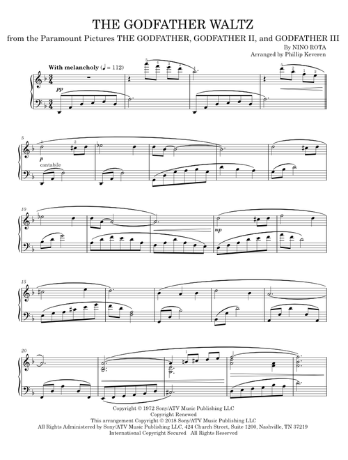The Godfather Waltz - Nino Rota (Piano Solo)