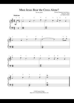 Must Jesus Bear the Cross Alone? Sheet Music for Piano (Solo) easy