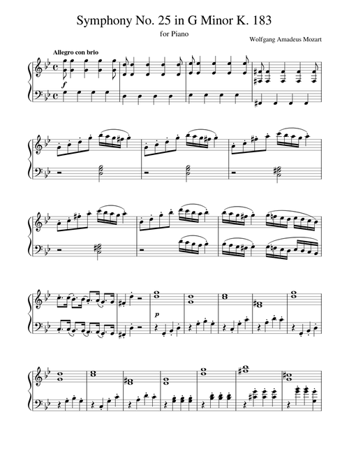 Symphony No. 25 – Wolfgang Amadeus Mozart