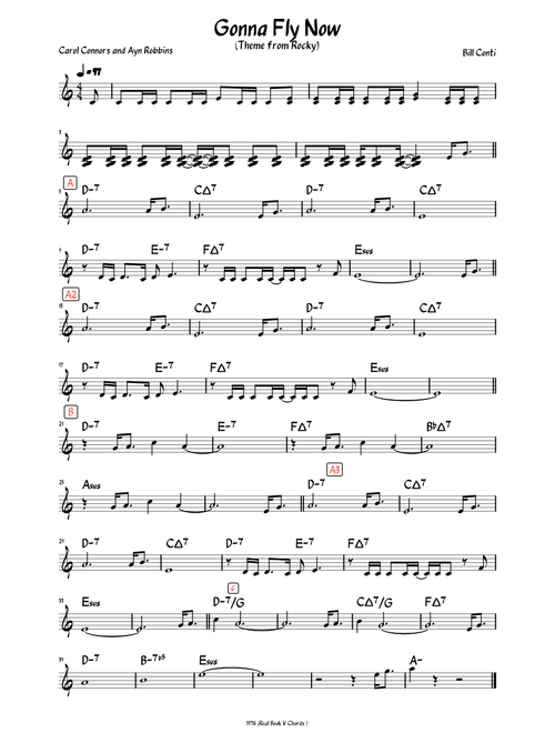 Gonna Fly Now (Lead sheet )