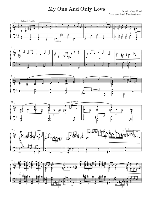 My One And Only Love- Guy Wood - John Coltrane - Piano Solo