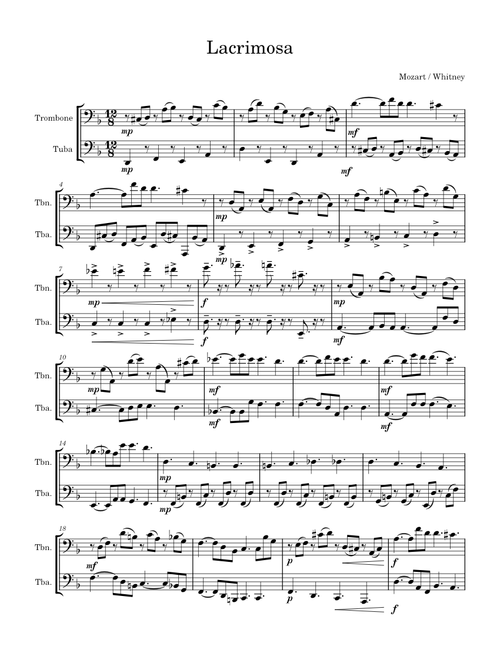Lacrimosa - Requiem – Wolfgang Amadeus Mozart