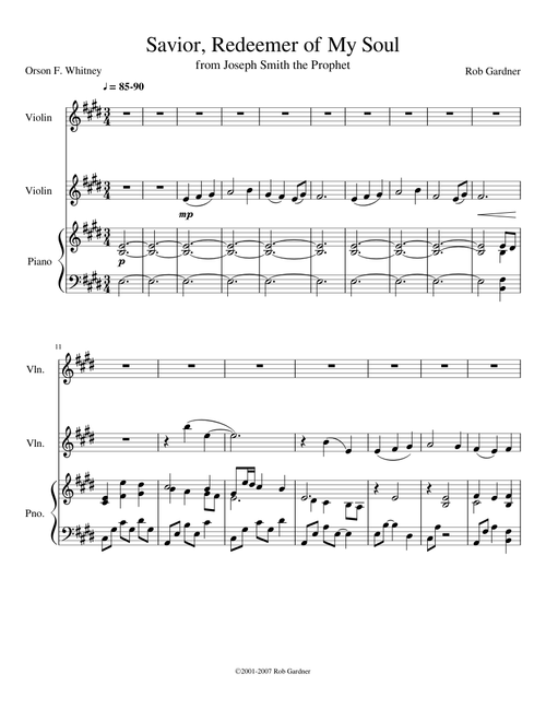 Savior, Redeemer of My Soul (Treble Cleft)