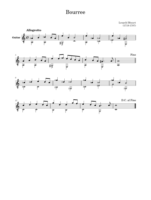 Bourrée – Leopold Mozart (1719-1787)
