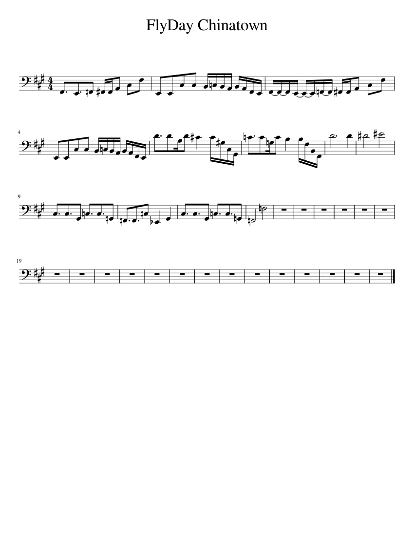 大きな古時計 初心者用楽譜 Sheet Music for Piano (Solo) Easy
