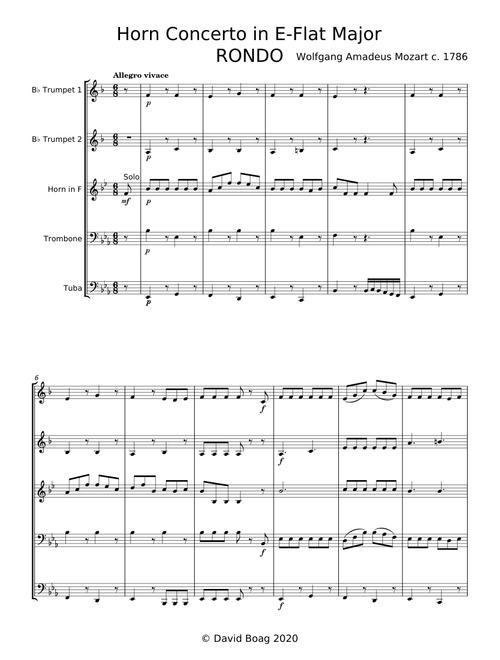 Horn Concerto in E-flat major, K.447 - Wolfgang Amadeus Mozart