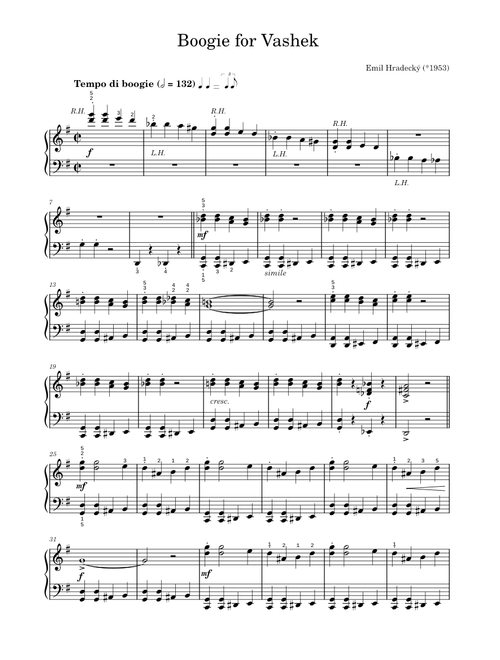 Boogie for Vashek – Emil Hradecký