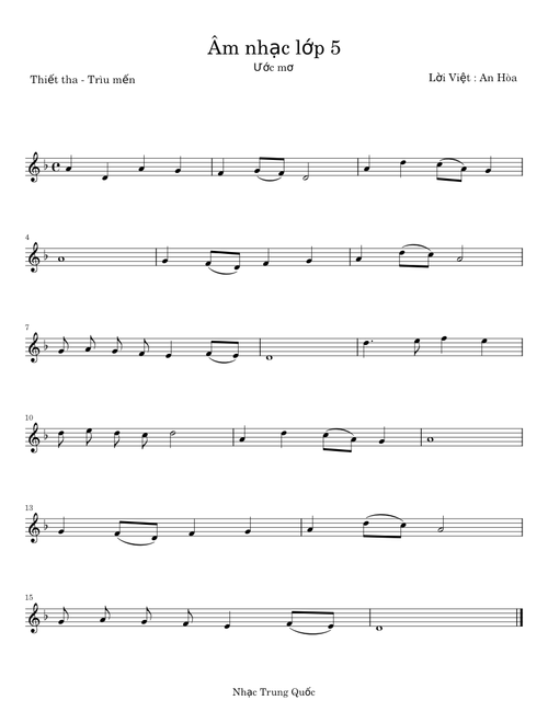Âm nhạc lớp 5 - AN HÒA