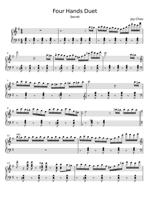 Four Hands Duet - Jay Chou