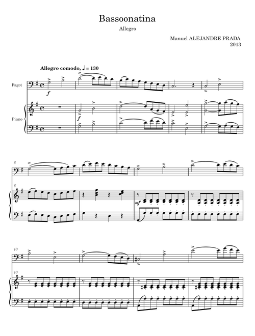 Bassoonatina, Op.62 - Manuel Alejandre Prada