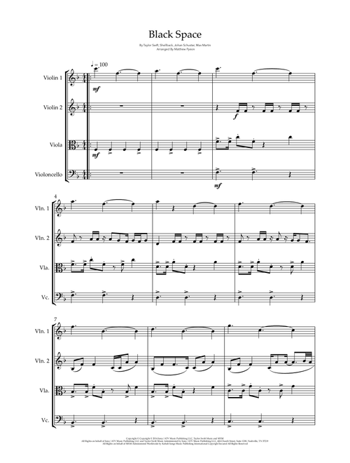 Blank Space (Arr. Matthew pyeon) - Taylor Swift (String Quartet)