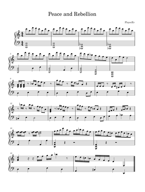 Piano Prelude No.6 'Peace and Rebellion' – PlayerXv