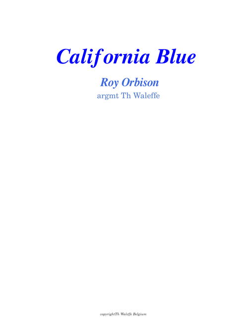 california blue -roy orbison