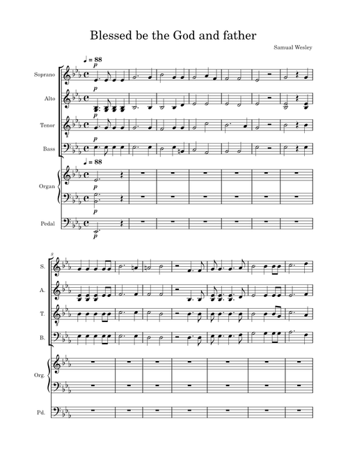 Blessed be the God and Father – Samuel Sebastian Wesley