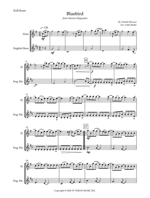 Ikimono Gakari's Blue Bird (Arr. Fabio Britto) - Yoshiki Mizuno (Instrumental Duet)