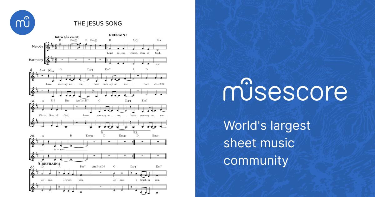 楽譜　吹奏楽　Thus Do You Fare, My Jesus The Jesus Song Sheet Music with Chords for Piano (Piano Duo