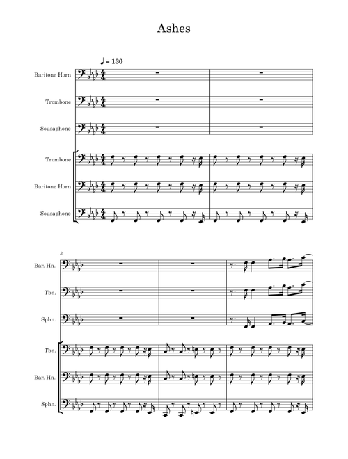 Ashes – Stellar Ashes Score For low Brass