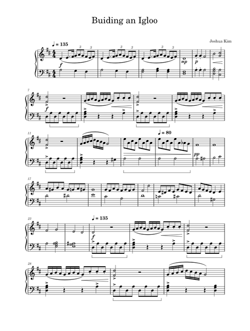 Buiding an Igloo – J.KimPiano