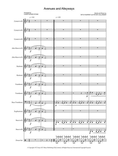 Avenues & Alleyways (Arr. Christopher Stone) - Tony Christie (Brass Band)