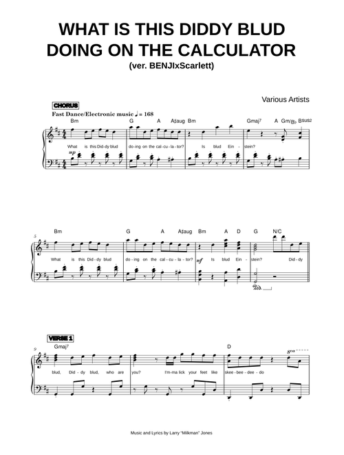 What Is This Diddy Blud Doing on the Calculator [ver. BENJIxScarlett] - Various Artists (Piano)