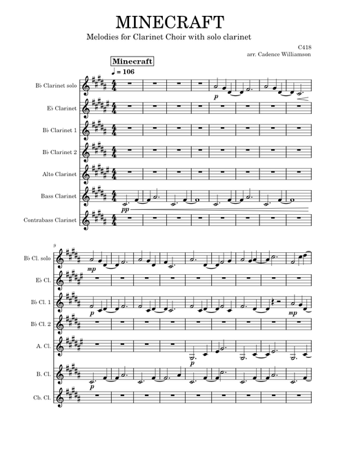 MINECRAFT – c418 - for clainet choir