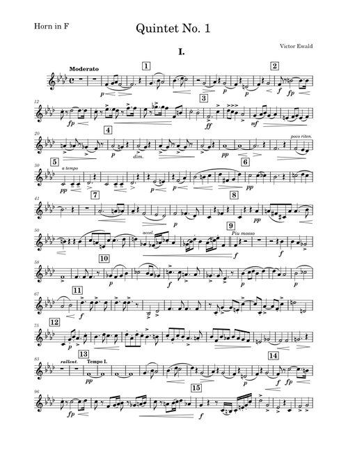 Quintet No. 1 - Victor Ewald sheet music by Connor ''John Cena