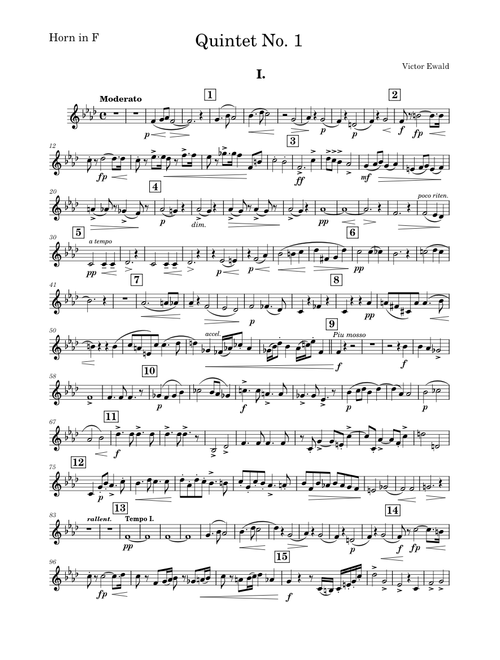 Quintet No. 1 - Victor Ewald sheet music by Connor ''John Cena