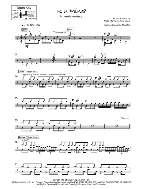 R U Mine? (Arr. Andy Thurston) - Arctic Monkeys (Drums)