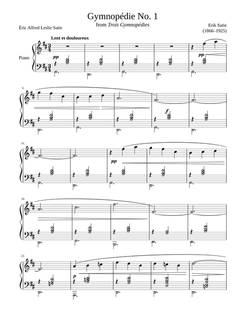 Gymnopedie No 1