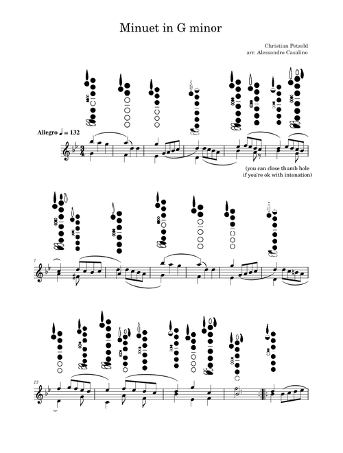 Minuet in G minor - Christian Petzold