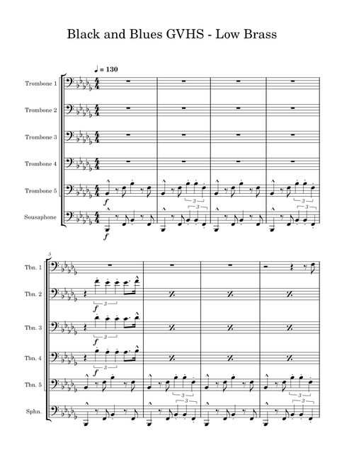 Black and Blues – Al Jarreau Black and Blues GVHS - Low Brass