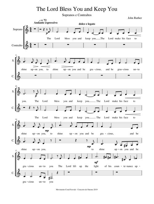 The Lord bless you and keep you - John Rutter