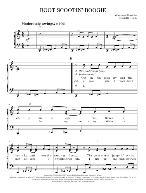 Boot scootin boogie - Brooks & Dunn (Easy Piano)