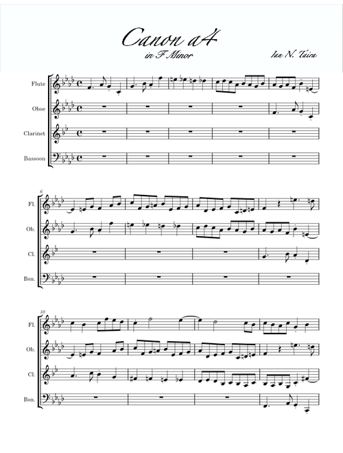 Canon a4 in F Minor
