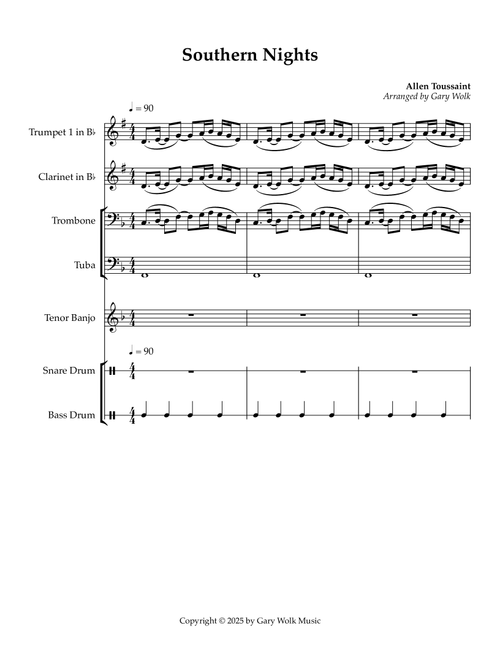 Southern Nights (Arr. Gary Wolk) - Glen Campbell (Large Ensemble)