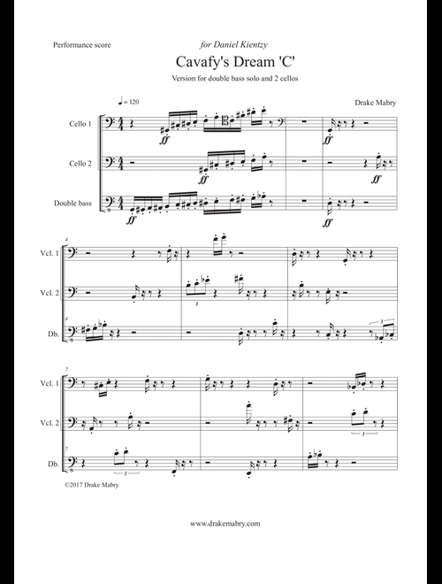 Cavafy's Dream 'C' - Drake Mabry (Small Ensemble)
