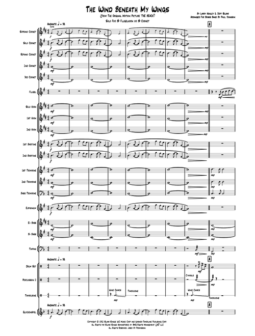 The Wind Beneath My Wings (Arr. Paul Johnson) - Bette Midler (Brass Band)