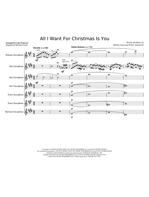 All I Want For Christmas Is You (without drumset)