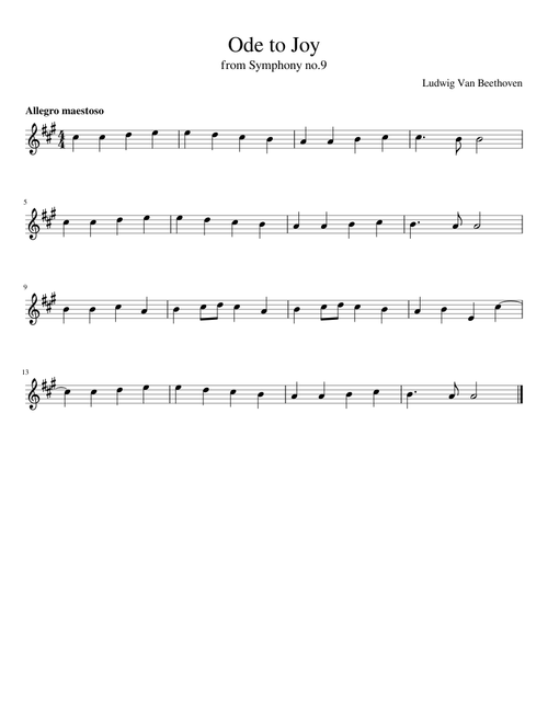 Ode to Joy - Violin