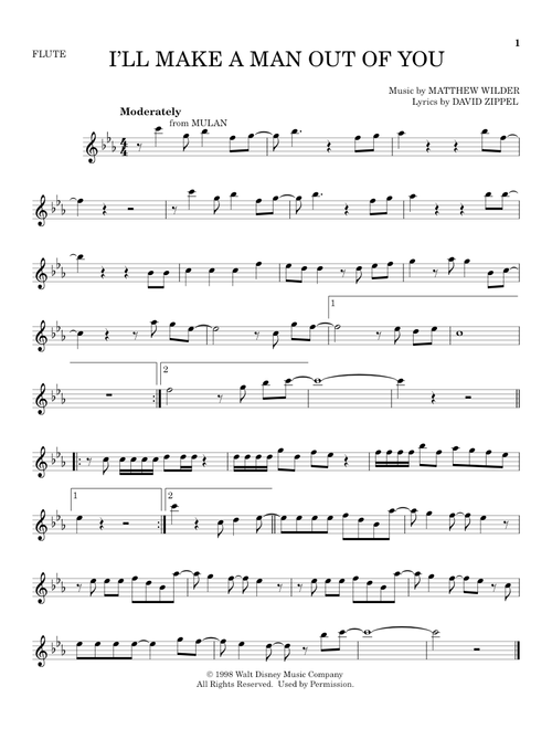 I'll Make A Man Out Of You (from Mulan) - David Zippel (Flute Solo)