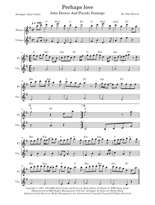 Perhaps Love – John Denver and Placido Domingo, Donald Sosin