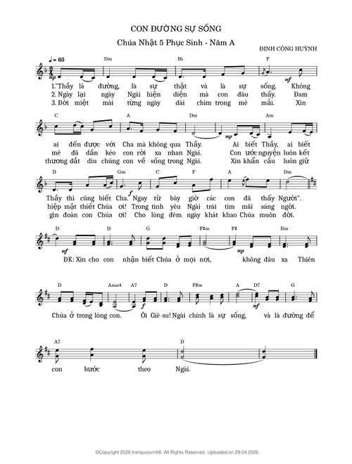 con đường sự sống - đinh công huỳnh