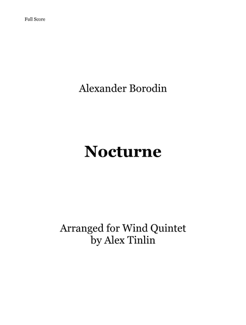 Nocturne (Arr. Alex Tinlin) (Woodwind Ensemble)