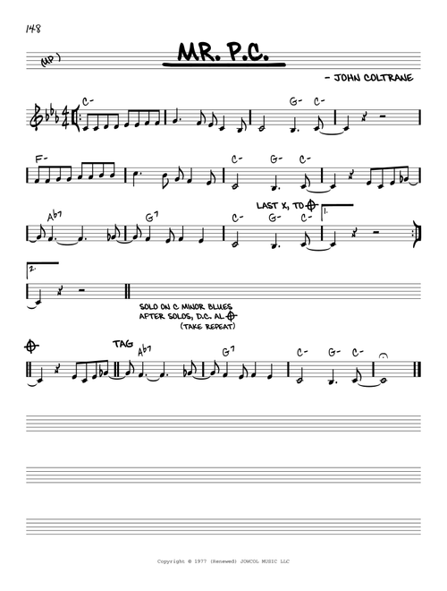 Mr. P.C. - John Coltrane (Real Book - Melody-Chords)