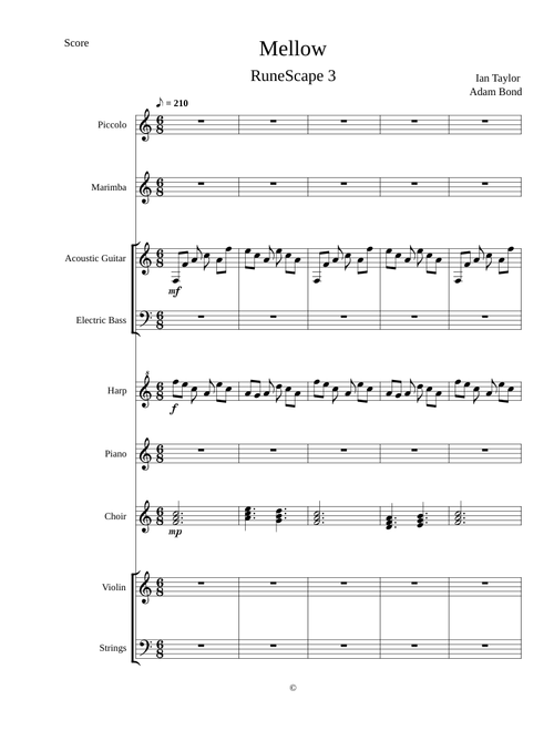 Mellow (RuneScape 3) - Transcribed Score