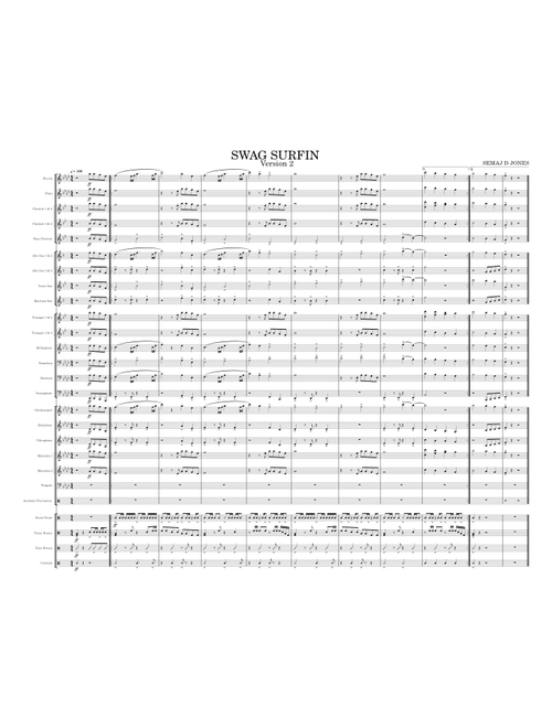 SWAG SURFIN  (Version 2)  Marching Band Arrangement
