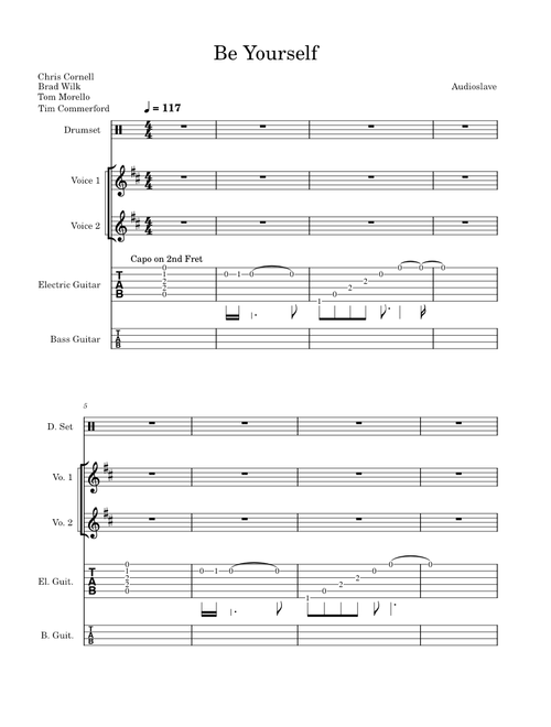 Be Yourself - Audioslave (Transcription)
