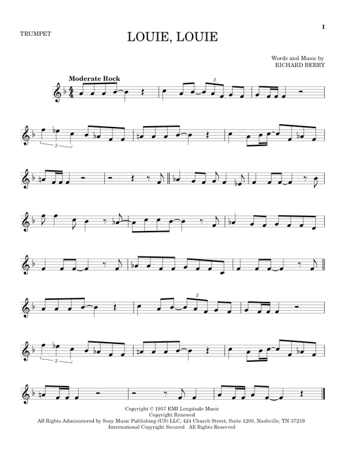 Louie, Louie - Kingsmen (Trumpet Solo)