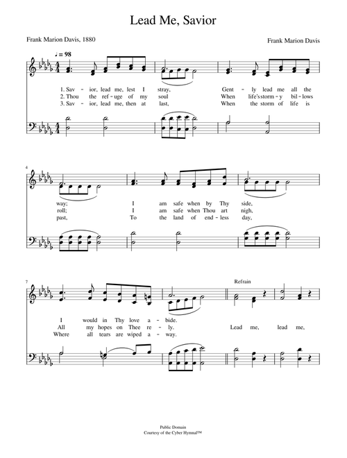 Lead me, savior - Frank M. Davis