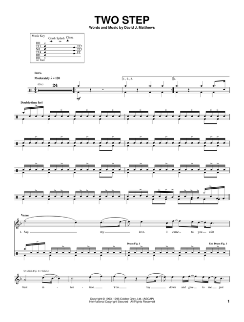 Two Step - Dave Matthews Band (Drum Transcription)